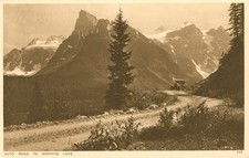 Canada, Along Pacific Railway Auto Road Nr Moraine Lake Postcard Antique c1925 N picture