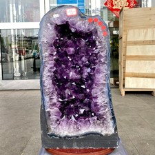 66.11LB Large Natural Amethyst Geode Cathedral Crystal Cluster Specimen Healing picture