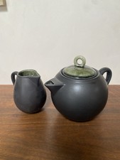 Jars France Tourron  Vert Green Tea Pot And Creamer picture