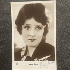 Vintage Irene Rich Cinema Postcard Autograph Signature Dedication picture