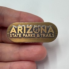 Arizona State Parks & Trails Lapel Pin Antiqued Brass-Tone Bar Souvenir picture