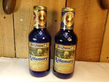 Lot of 2 Vintage AriZona RX Memory 20 oz Cobalt Blue Glass Bottles w/Cap picture