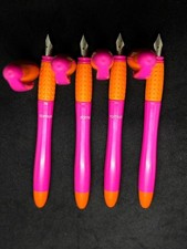 Romus Student Pink Orange Fountain Pen SET OF 4 - Classic Vintage picture