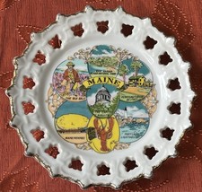 Vintage Maine Landmarks Souvenir Decorative Ceramic Plate Korea picture