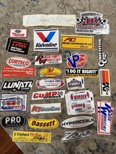 Lot of 125 Vintage Auto Racing Decals, Bumper Stickers, Tool Box Art NASCAR NOS picture