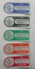 Vintage Mining Sticker 1982 Highsplinnt Eastover Mining Co. Lot Of 5 picture