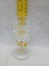 WEXFORD Glass Diamond Cut Design Juice Wine Water Stem Goblet picture