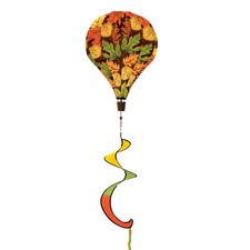 Briarwood Lane Fall Leaves Hot Air Balloon Spinner Windsock Wind Twister 54x12 picture
