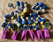 Kesmi Swedish Folk Art Dolls Set Of 25 multicolor Dollhouse Figurine Vintage picture