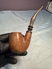 Vintage  Custom Carved Malaga Bent Pipe picture