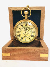 Vintage Brass Pocket Watch Antique Finish Victoria London Dial 1876 Victorian picture
