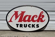 Mack Trucks Sign Gas Oil Parts Bull Dog Vintage Style Wall Decor picture