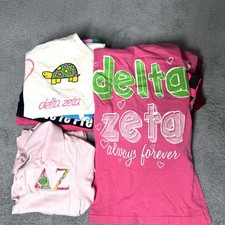 Delta Zeta Sorority Apparel Lot Small Tanks Shirts Polo Sweatshirt Logo picture