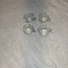 Clear Glass Vintage Punch Or Snack Cup Set Of 4 More Available picture