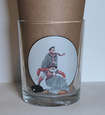 Norman Rockwell Saturday Evening Post Skaters Glass Tumbler picture