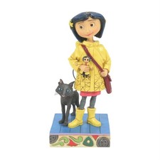 Jim Shore Coraline Collection Yellow Raincoat Statuette 6.5