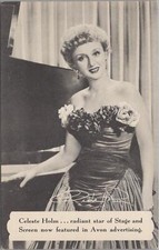 Postcard Celeste Holm Actor Featured Avon Advertising  picture