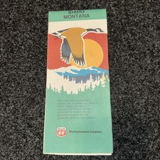 IDAHO - MONTANA 1974 Vintage PHILLIPS 66 Travel Guide Road Map Rand McNally picture