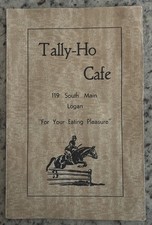 Vintage 1940s Tally-Ho Cafe Restaurant Menu Logan UT   119 South Main picture