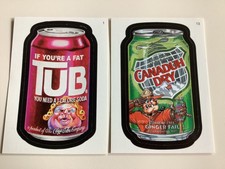 CANADA DRY & TAB SODA 2007 TOPPS WACKY PACKAGES PARODY CARD LOT, TUB CANADUH NM  picture