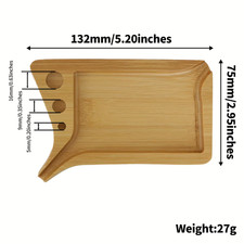 Bamboo Wooden Rolling Tray with Funnel Tool Multipurpose Storage Tray picture