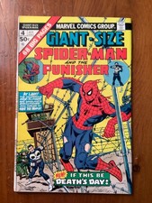 GIANT-SIZE SPIDER-MAN #4 (1975) VG/FN Punisher Marvel Comics Mid-Grade Sharp picture