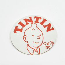 Vintage Herge Tintin Promotional Pin Badge US Book Release Red Snowy 1980s 2