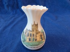 Clifton Crested China Crinkle Topped Vase - Malvern Priory Church picture