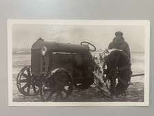 1920s Fordson Model F Tractor Snow Terry Montana RPPC Postcard Size Blank Back picture