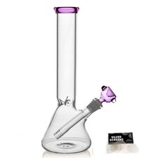10 inch Pink Heavy Glass Bong Water Pipe Smoking Bong Beaker 14mm Bowl hookah picture