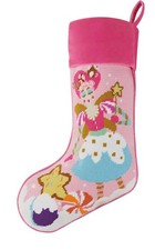 Peking Handicraft Sugar Plum Stocking, 18-inch Length, Poly Yarn, Poly Velvet picture