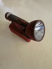 Vintage Red Metal Lantern Flashlight Untested  picture