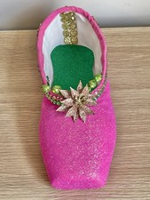 WICKED inspired Ballet Pointe Shoe Hand Painted Original Display Only picture