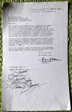 Walter V. Liberace and Raymond Harris Hand Signed Agreement Papers picture