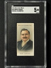 1911 Wills Musical Celebrities - Enrico Caruso #49 SGC 5 - Opera Tenor picture