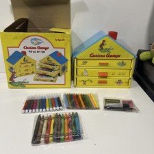 Curious George 40 Pc Art Set Rare Find. All Supplies Are New In Package picture