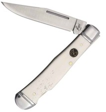 Roper Knives Trapper Folding Knife 1065 Carbon Steel Blade Smooth Bone Handle picture
