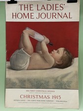 1915 Ladies Home Journal Christmas Newsstand Advertising Poster Curtis Original picture