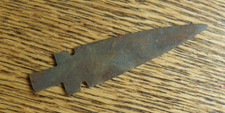 NATIVE AMERICAN PLAINS INDIAN METAL IRON TRADE ARROWHEAD SPEAR POINT picture
