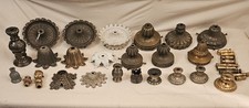Vintage Mid Century Hollywood Regency Swag Light Lamp Parts - LARGE 33 Piece Lot picture