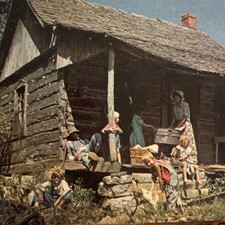 Hillbilly Family in the Ozarks Postcard picture