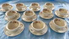 Rare find Beautiful Antique Bavaria Heinrich & Co Senta Teacups &saucers-11set  picture