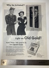 VINTAGE 1945 Print Ad Old Gold Cigarettes ~ Superba Cravats Necktie 10x13