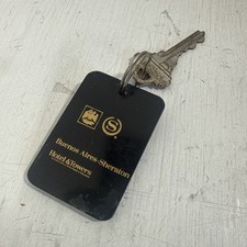Vintage Buenos Aires-Sheraton Hotel & Towers Room #1624 Key & Fob Black Plastic picture