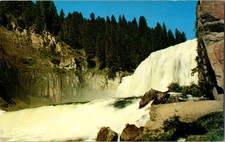 Upper Mesa Falls Idaho Chrome Postcard picture