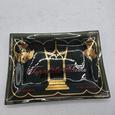 Vintage Top of the Flame Detroit Michigan One Woodward Glass Ashtray Tray picture