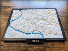 City of Rome, Italy - 3D Map (7.35 inches x 5.35 inches) picture