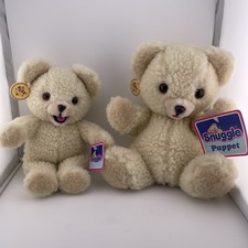 NWT Vintage Snuggle Plush and Hand Puppet Bears RUSS 1986 Stuffies Advertising picture