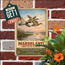 Vintage Waterfowl Duck Hunting Metal Sign Retro Outdoor Sportsman Decor Plaque picture