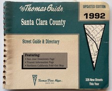 The Thomas Guide 1992 Santa Clara County w/Fold-Out Map  Awesome picture